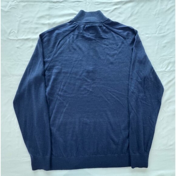 Amazon Aware Men's L Blue Merino Wool Crewneck Pullover Sweater - Picture 6 of 10